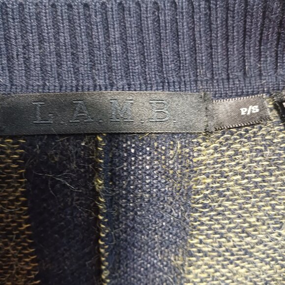 L.A.M.B. Gwen Stefani, Cardigan Sweater, Small, Navy & Gold, Artistic Streetwear - Picture 2 of 16